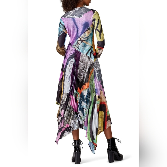 D3. MARQUES ALMEIDA GRAFFITI PRINT PLEATED DRESS - Picture 11 of 11